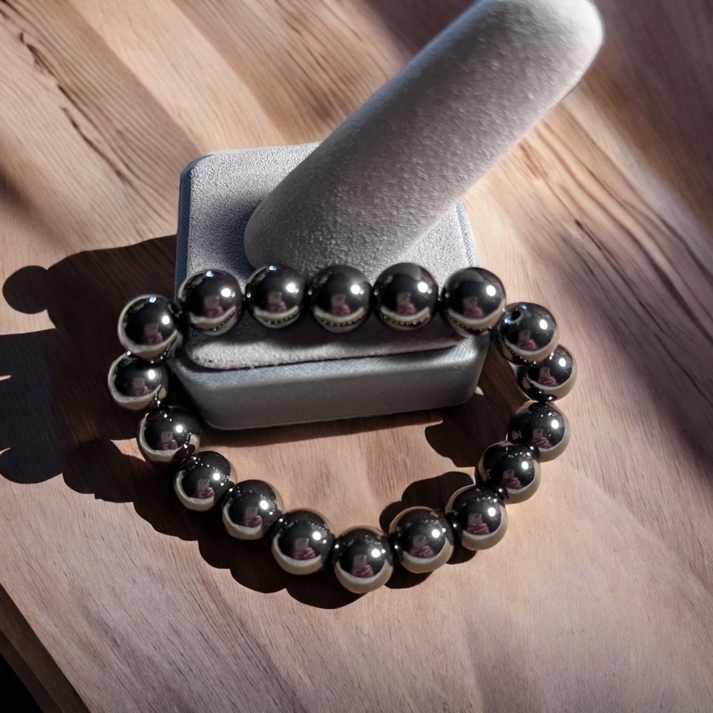 Hematite Black Stretch Bracelet